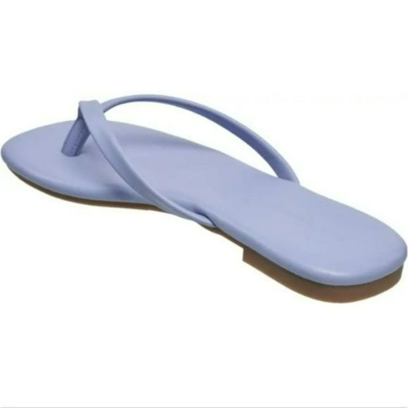 French Connection Morgan Flat Open Toe Thong Flip Flop Sandals Blue/Lila… - Picture 2 of 7